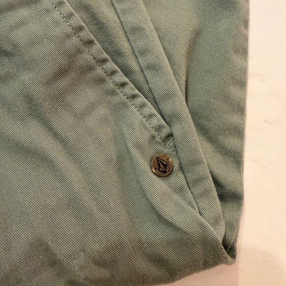 Volcom Straight Leg Green Pants Size 28 - Picture 6 of 8